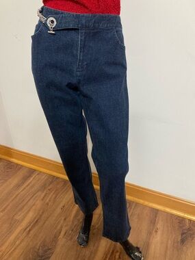 Classic Dark Blue Straight -Leg Jeans 
Item# SSj2